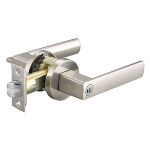 Handlock Puerta de baño de acceso con cerradura manual tripolar europea americana con agarre de color níquel