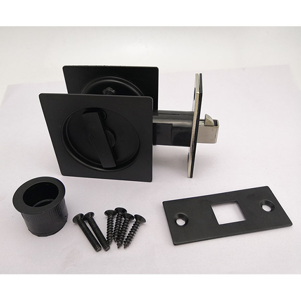 SSS - Cerradura de puerta corredera con llave diy redonda de acero