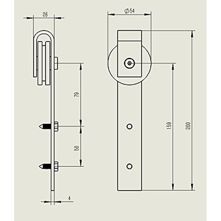 Herrajes para puertas de granero corredizas de gabinete de madera, kit de rieles para puertas de granero, herramienta de consola para soporte de TV DIY (puerta doble)