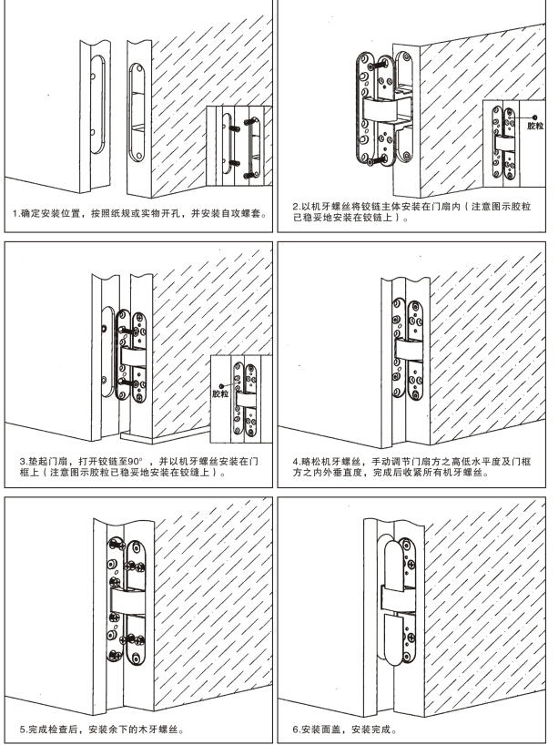 Bisagra oculta OEM de acero inoxidable 304 de 130 grados para puerta de