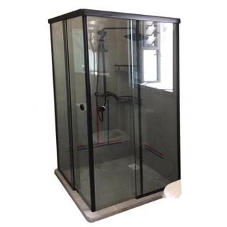 Puerta sin marco deslizante de cristal para la partición de vidrio de baño.