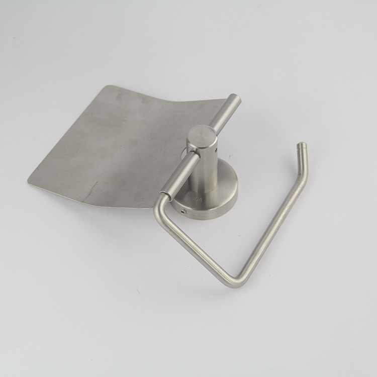 Soporte para papel higiénico de material sólido redondo de níquel