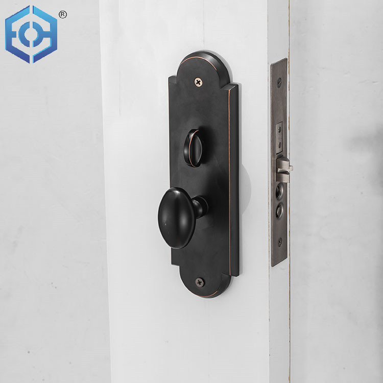 Cerradura de puerta de entrada con llave y manija de palanca para