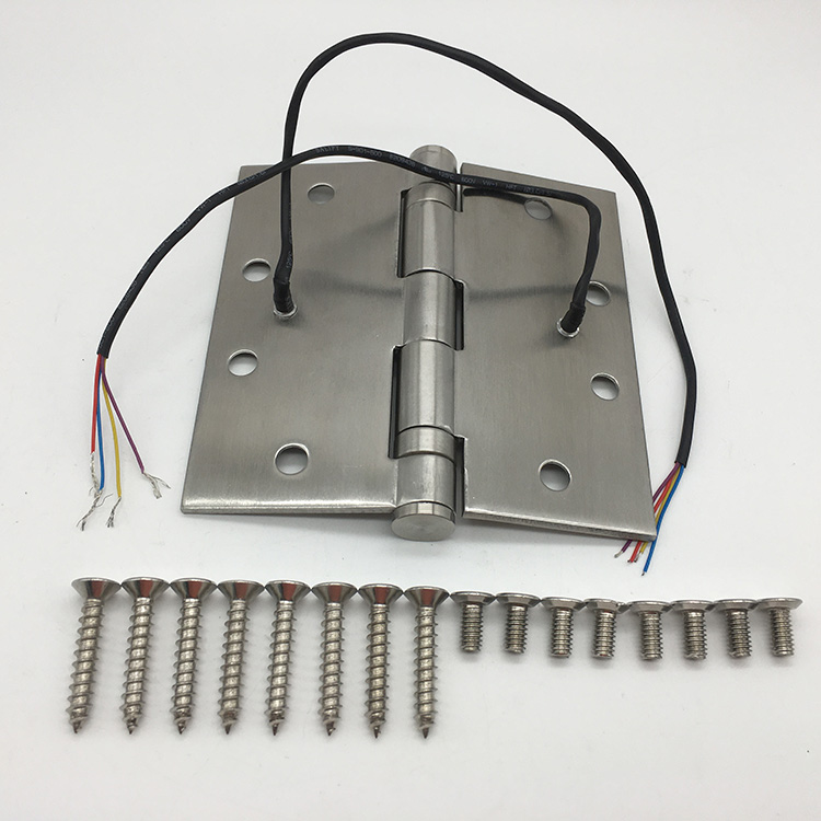 Bisagras de puertas electrificadas de alambre de 4 pulgadas de acero