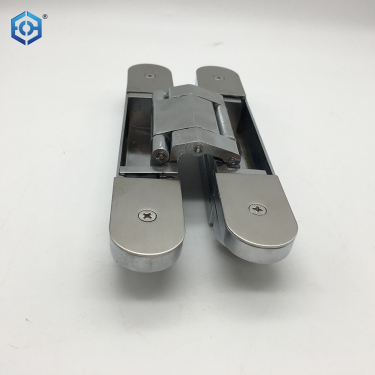 Bisagras de puerta cruzadas ajustables 3D bisagras ocultas invisibles de aleación de zinc cojinete de bisagra oculta 80 KG / 2 uds para puerta plegable