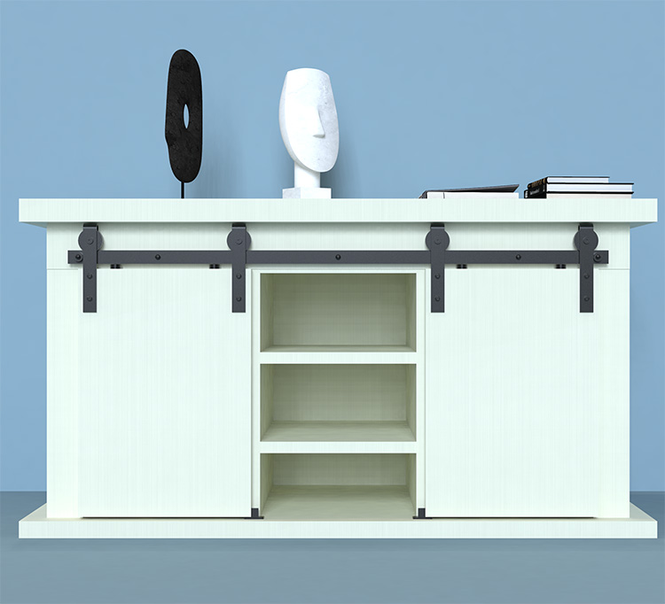 Herrajes para puertas de granero corredizas para gabinetes de madera