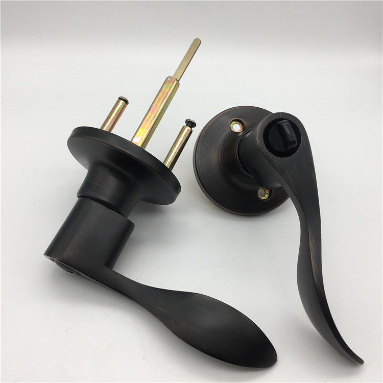 Juego de cerradura de puerta interior de níquel satinado con llave