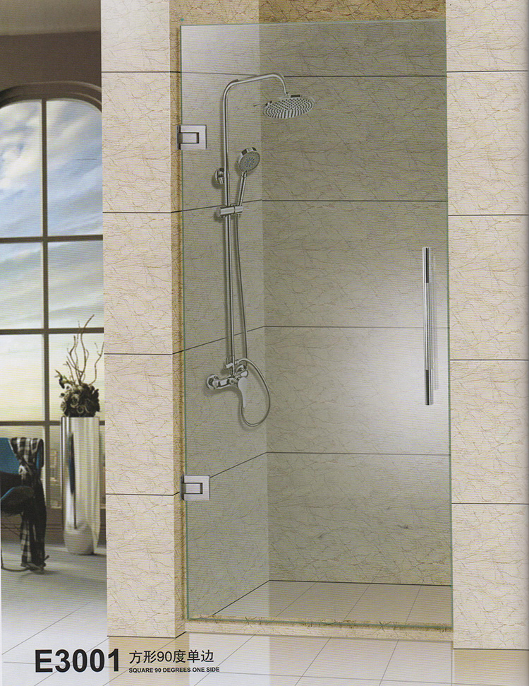 Bisagra de puerta de ducha de vidrio para baño con cierre automático de