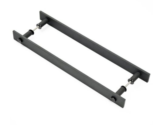 Manija y tirador de puerta de granero negro rústico de acero de 14