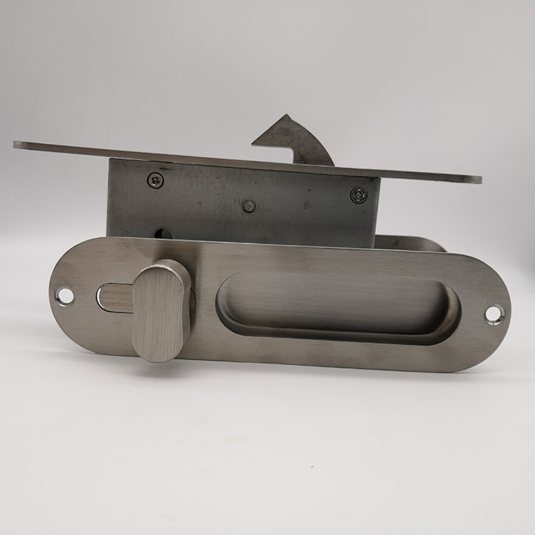 SSS Cerradura de puerta corredera con llave diy redonda de acero