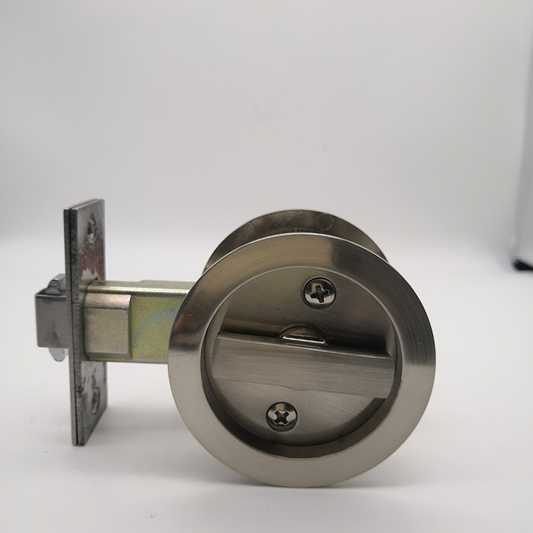 SN Cerradura de puerta corredera redonda de aleación de zinc sin