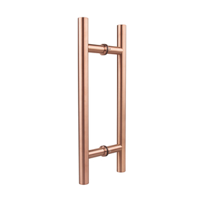 Manijas de barra hueca hueca de acero inoxidable de oro rosa o de cobre para puerta de marco de aluminio
