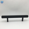 Manijas de puerta de granero de aluminio hexagonal negro de Barndoor