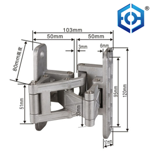 Bisagra de puerta oculta de acero inoxidable de 2 vías de nuevo diseño Bisagra oculta