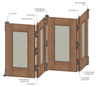 Bisagra de puertas plegables de acorde de madera Hardware de puerta plegable
