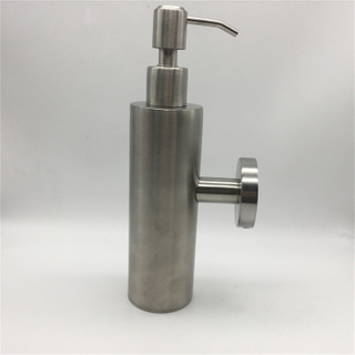 Dispensadores de jabón líquido de mano de acero inoxidable SS304 para montaje en pared y mesa con forma cuadrada / redonda de color negro mate