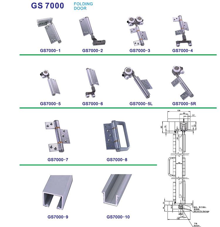 Puerta plegable de aleación de aluminio de vidrio de doble marco  impermeable para balcón - Compre puerta plegable de vidrio, puertas  plegables de vidrio, puertas de vidrio acordeón Producto en EC HARDWARE