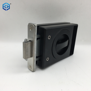 Lock de puerta corredera de aleación de zinc negro para el marco de puerta delgado de vidrio