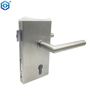 Cerradizo de puerta de vidrio de acero inoxidable con manja de palanca Polch de vidrio cerradura