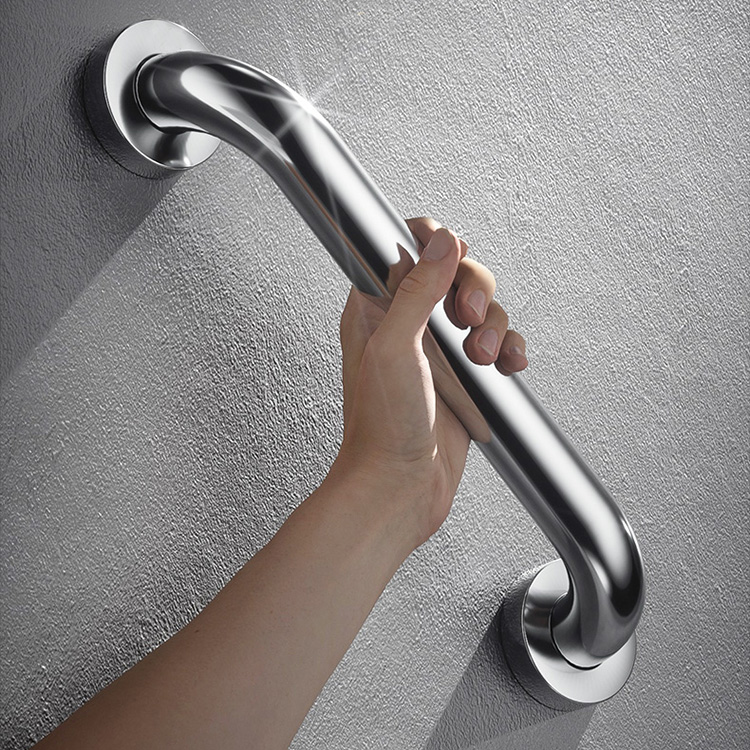 Barras de apoyo para ducha para pared de baño, cromadas, soporte  antideslizante de acero inoxidable 304, soporte para discapacitados, barra  de agarre