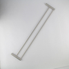 Estante de soporte de toalla montado en la pared con estante doble de acero inoxidable SSS con barra de toalla