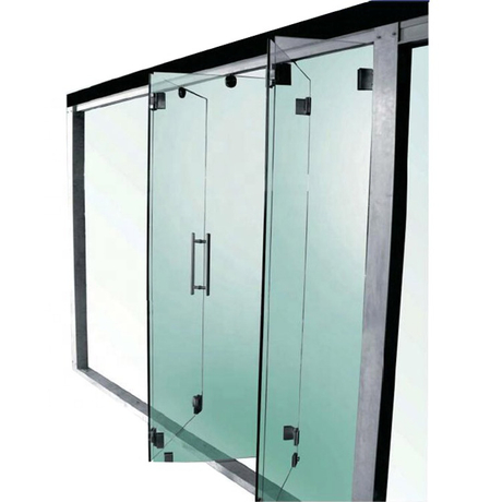 Partición de puerta de vidrio plegable corrediza sin marco de aluminio,  gran acordeón panorámico, balcón, puertas de patio plegables para exterior