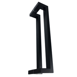 Tiradores de puerta de armario de tocador de baño de Rube cuadrado de acero inoxidable negro Tiradores de puerta francesa