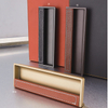color dorado / negro / blanco / gris / marrón Aleación de zinc y cuero Nuevo diseño Herrajes para gabinetes de muebles Manija de muebles de cuero