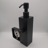 Dispensador de jabón líquido de mano de acero inoxidable SS 304 con diseño cuadrado negro